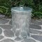 Gardenised Round Galvanized Steel, Trash Can with Lid - Durable Metal Bucket for Backyard, Lawn, Garden and Yard Use - Weather-Resistant Garbage Can for Indoor and Outdoor